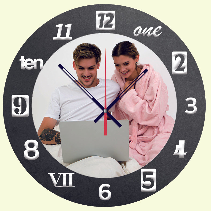 Zest Clock - Personalized Acrylic Photo Wall Clock