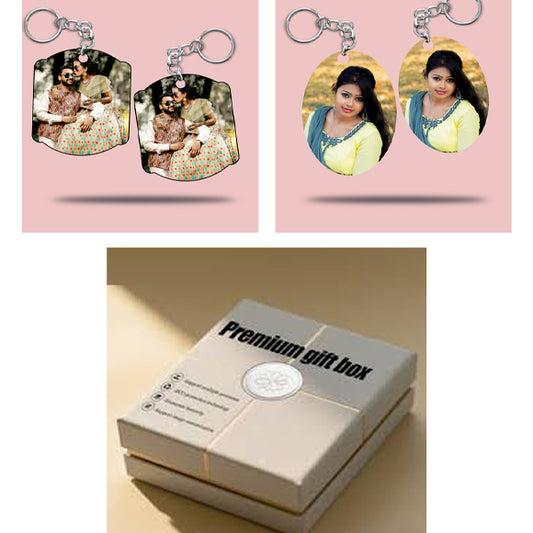 2 Customized Keychains with box