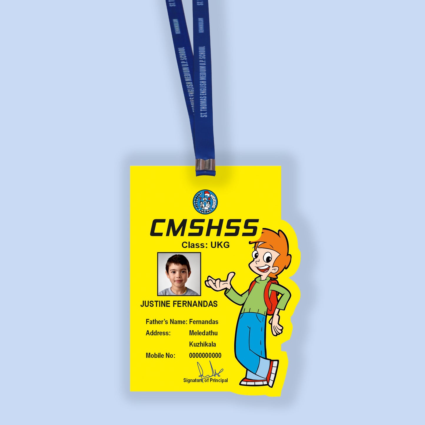 Custom Acrylic Kids ID Card with Cartoon & Cute Shapes