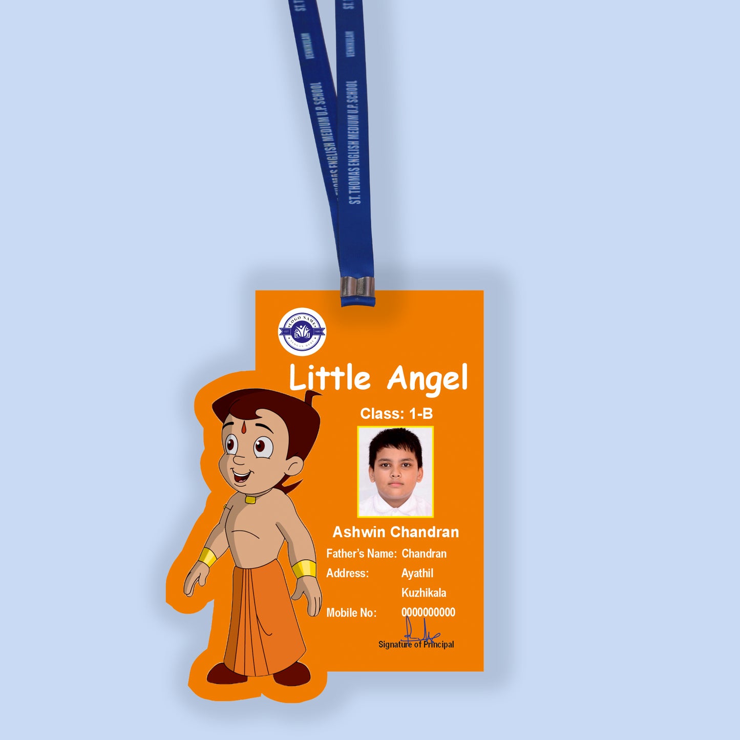Custom Acrylic Kids ID Card with Cartoon & Cute Shapes