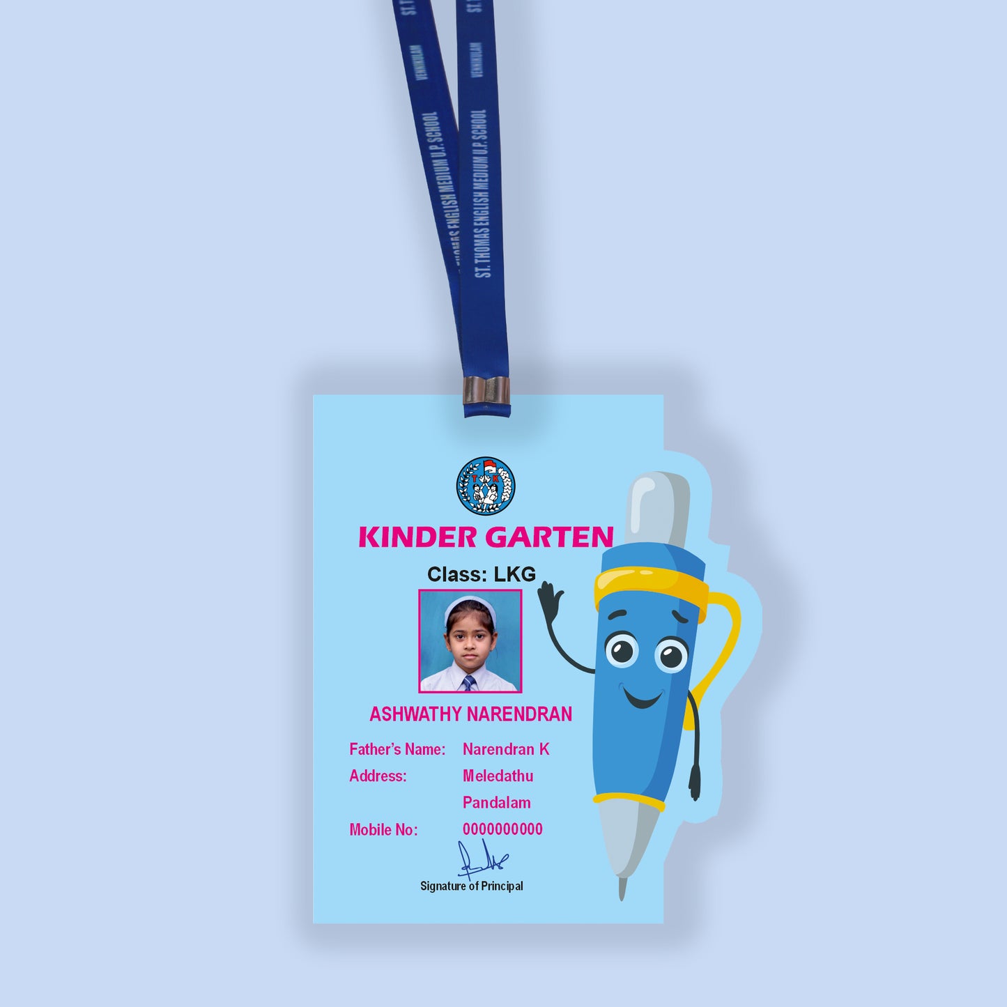 Custom Acrylic Kids ID Card with Cartoon & Cute Shapes