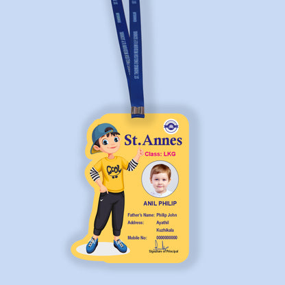 Custom Acrylic Kids ID Card with Cartoon & Cute Shapes