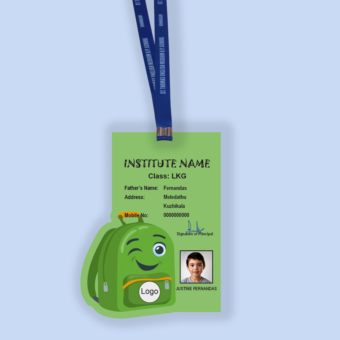 Custom Acrylic Kids ID Card with Cartoon & Cute Shapes