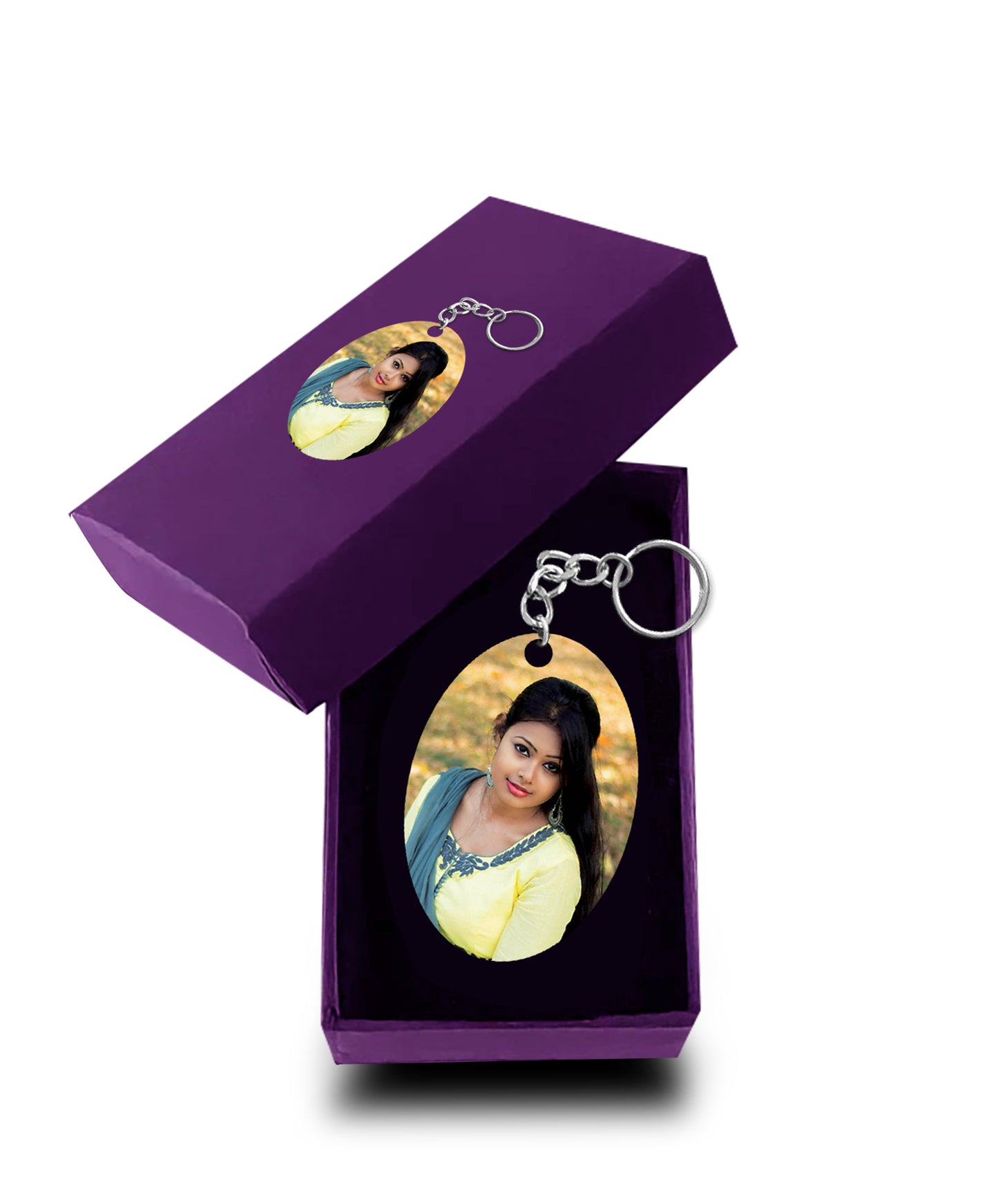 Acrylic Keychain - Long round